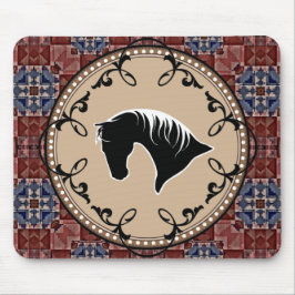 SW Horse Silhouette Filligree Mousepad Muismat