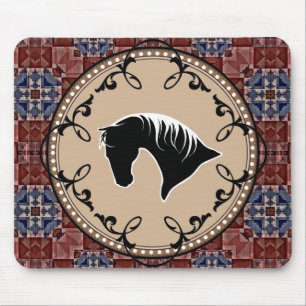 SW Horse Silhouette Filligree Mousepad Muismat