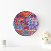 SW Huichol Peyote Ritual Ceremony Wall klok (Huis)