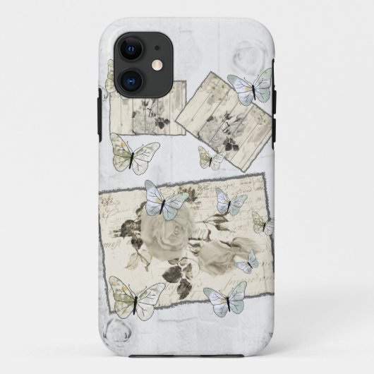 SW Rose und Schmetterlinge Case-Mate iPhone Case (Achterkant)