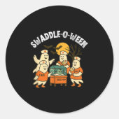 Swaddle-o-ween Nicu Nurse Halloween Neonatal Fall  Ronde Sticker (Voorkant)