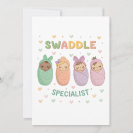 Swaddle Specialist Cute Baby Illustration Kaart