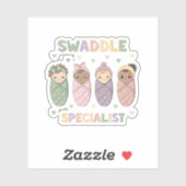 Swaddle Specialist Cute Baby Illustration Sticker (Vel)