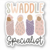 Swaddle Specialist L&D NICU Moeder Baby Verpleegst Sticker (Voorkant)