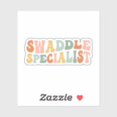 Swaddle Specialist NICU Verpleegkundige, Neonatale Sticker (Vel)