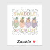 Swaddle Specialist Pastel Baby Illustration Sticker (Vel)