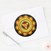 Swadhisthana of Sacral de tweede Chakra Ronde Sticker (Envelop)