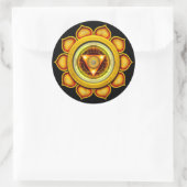 Swadhisthana of Sacral de tweede Chakra Ronde Sticker (Tas)