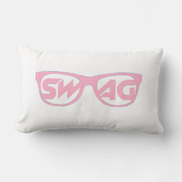 Swag 2 Sided Pink en White Pillow Kussen