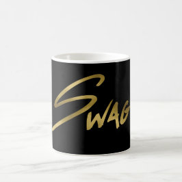 Swag Black & Gold Typografie Koffiemok