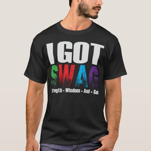 Swag Black T Shirt (Voorkant)