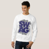 SWAG - Blauw en grijs Trui (Voorkant volledig)