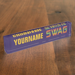 SWAG-bord voor aangepaste naam Naambordje