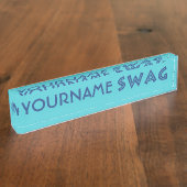 SWAG-bord voor aangepaste naam Naambordje (Zijkant)
