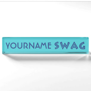 SWAG-bord voor aangepaste naam Naambordje