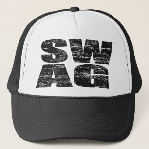 SWAG Distsed Mesh Snapback Trucker Hat (zwart) Pet