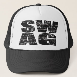SWAG Distsed Mesh Snapback Trucker Hat (zwart) Trucker Pet