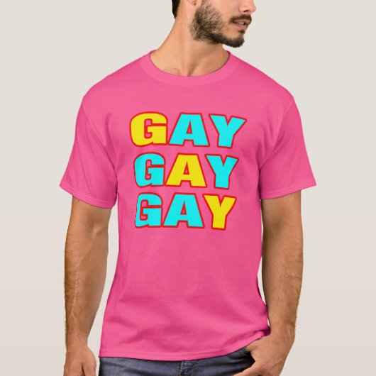 Swag Gay stijl. Wees trots. T-shirt (Voorkant)