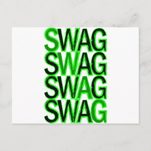 Swag - Groen Briefkaart (Voorkant)