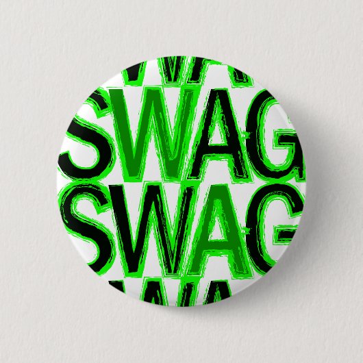 Swag - Groen Ronde Button 5,7 Cm (Voorkant)