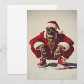 Swag Kerstman Een moderne kijk op de kerst icoon Feestdagenkaart (Voorkant / Achterkant)