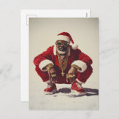 Swag Kerstman Een moderne kijk op de kerst icoon Feestdagenkaart (Voorkant / Achterkant)