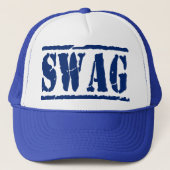 SWAG Mesh Snapback Trucker Hat (blauw) Trucker Pet (Voorkant)