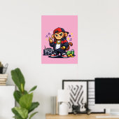 Swag Monkey Canvas - Stedelijke stijl Boombox Kuns Poster (Thuiskantoor)