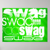 Swag; Neon Green Stripes Poster (Voorkant)