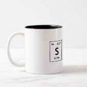 SWAg Periodic Table Element Word Chemistry Symbol Tweekleurige Koffiemok (Links)