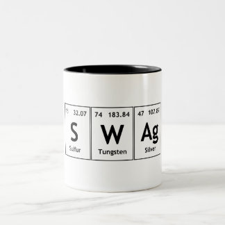 SWAg Periodic Table Element Word Chemistry Symbol Tweekleurige Koffiemok