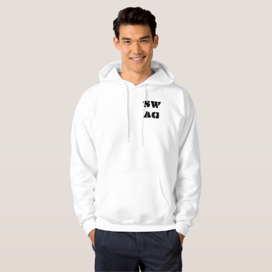 Swag Print Fleece Jas Hoodie (Voorkant volledig)
