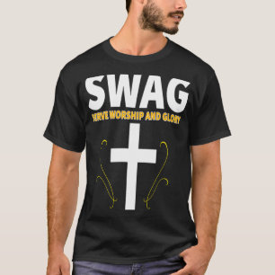 SWAG Serve Worship and Glory Cross Fun Christelijk T-shirt