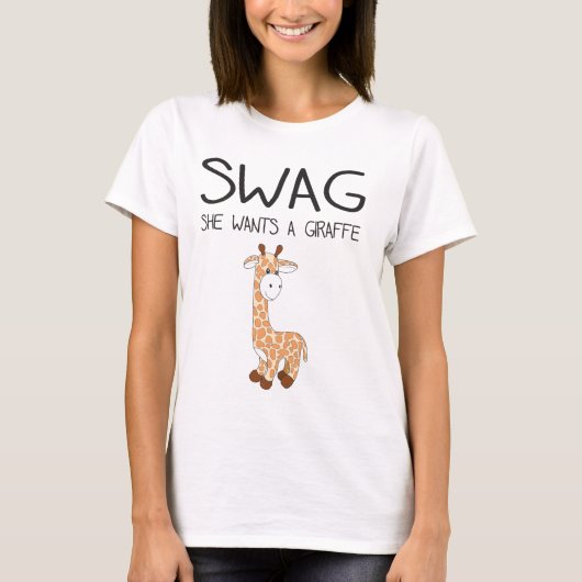 SWAG Ze wil een Giraffe T-shirt (Voorkant)