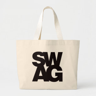 Swag - zwart grote tote bag