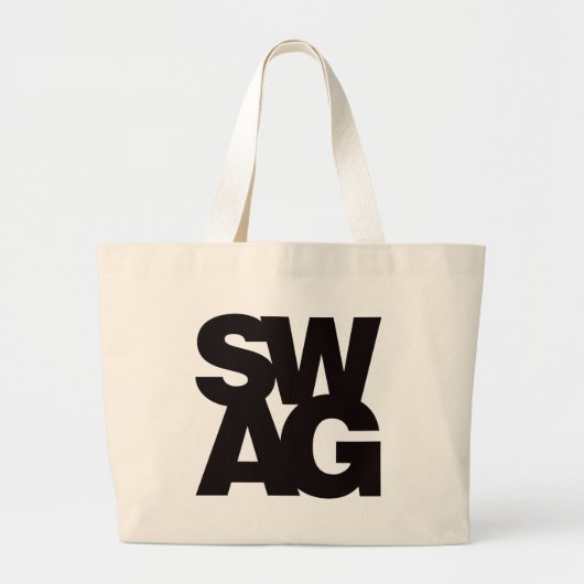Swag - zwart grote tote bag (Voorkant)