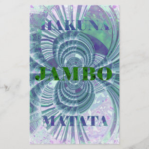 Swaga Jambo Hakuna Matata Kenya Giraffe Safari Wo Briefpapier