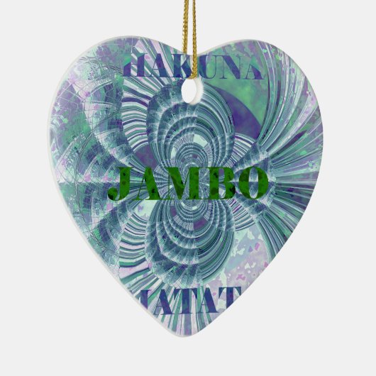 Swaga Jambo Hakuna Matata Kenya Giraffe Safari Wo Keramisch Ornament (Rechts)