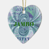 Swaga Jambo Hakuna Matata Kenya Giraffe Safari Wo Keramisch Ornament (Links)