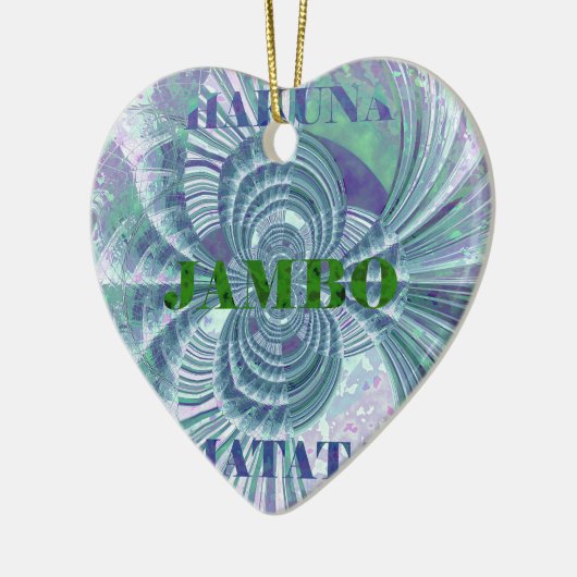 Swaga Jambo Hakuna Matata Kenya Giraffe Safari Wo Keramisch Ornament (Links)