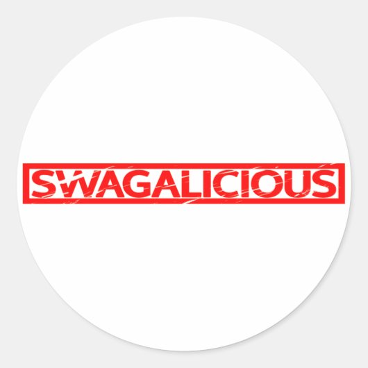 Swagalicious Stamp Ronde Sticker (Voorkant)