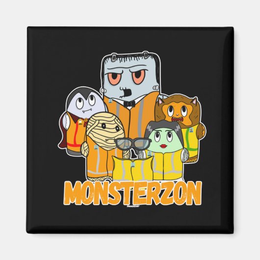 Swagazon Monsters Mummy Frankenstein Dracula Monst Magneet (Voorkant)