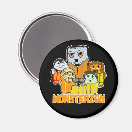 Swagazon Monsters Mummy Frankenstein Dracula Monst Magneet (Voorkant / Achterkant)