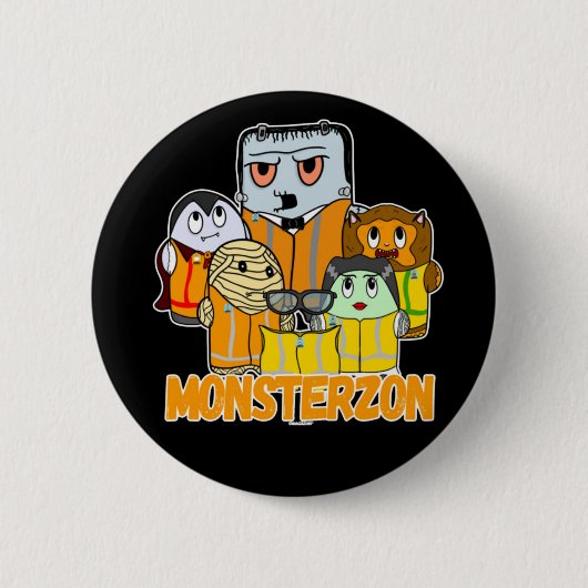 Swagazon Monsters Mummy Frankenstein Dracula Monst Ronde Button 5,7 Cm (Voorkant)