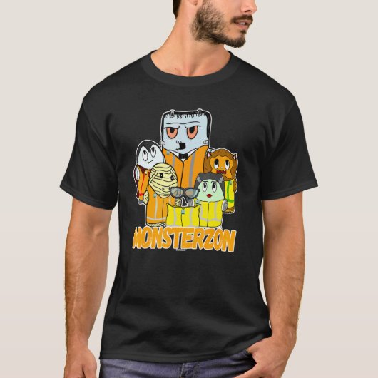 Swagazon Monsters Mummy Frankenstein Dracula Monst T-shirt (Voorkant)