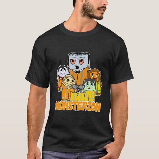 Swagazon Monsters Mummy Frankenstein Dracula Monst T-shirt (Voorkant)
