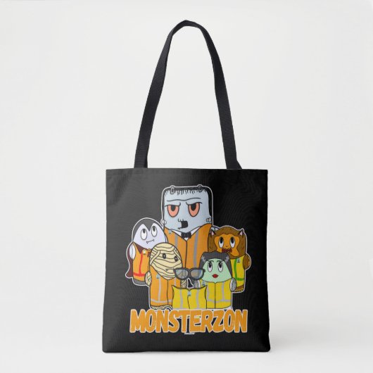 Swagazon Monsters Mummy Frankenstein Dracula Monst Tote Bag (Voorkant)