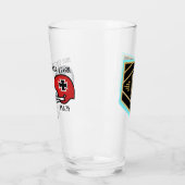 SwagBrag11 Der Rote tegen Lizzie Pint Glass Glas (Links)
