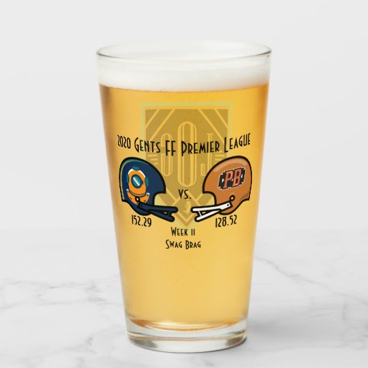 SwagBrag11 Nemo/Peaky Pint Glass Glas (Voorkant gevuld)