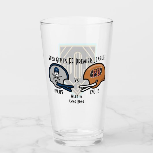 SwagBrag16 Peaky/Lizzie Pint Glass Glas (Voorkant)